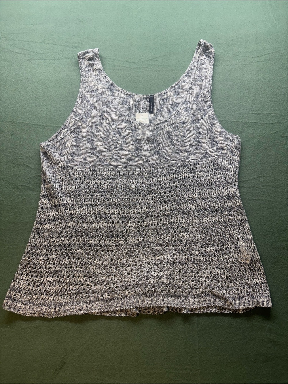 Women's Gray Knit Tank Top - Lightweight